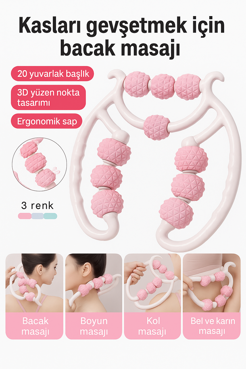 Kas Gevşetici Ergonomik Masaj Aparatı 💆♀️💖